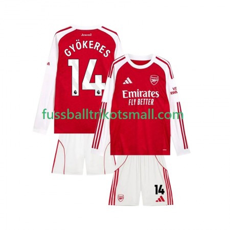 Fußballtrikots Arsenal Viktor Gyokeres 14 Kinder 2025-2026 Langarm Heimtrikotsatz kaufen